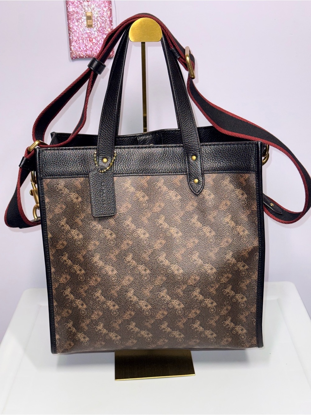 COACH Horse and Carriage Field Tote Crossbody